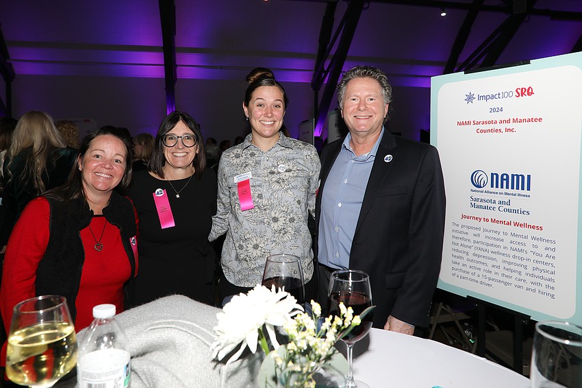 Jessica Polk, Colleen Thayer, Beth Walters and Jake Hartvigsen from NAMI, a finalist and grant winner.