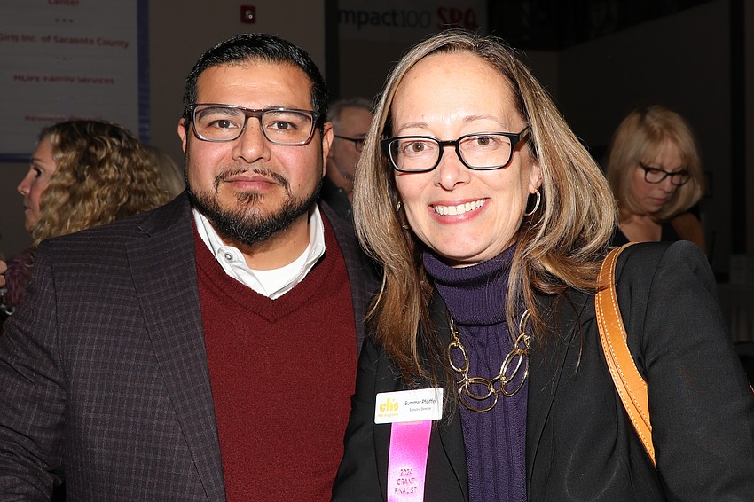 Jessie Garcia and Summer Pfeiffer from Children's Home Society of Florida, a grant winner.