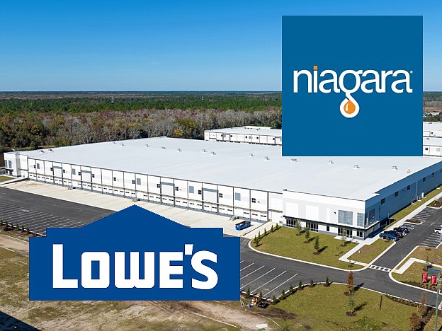 Lowe’s and Niagara Bottling plan to build-out space in the 298,000-square-foot warehouse at 5800 Imeson Road.