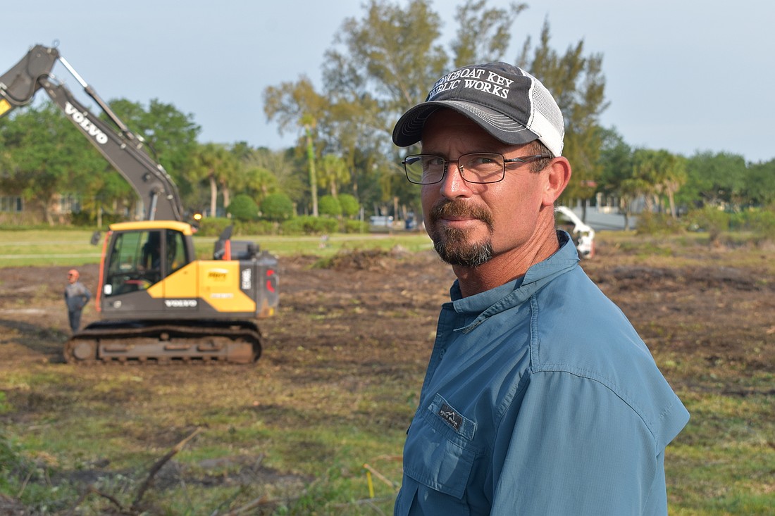 Charlie Mopps' promotion to Public Works Director was announced by Town Manager Howard Tipton on Jan. 17.