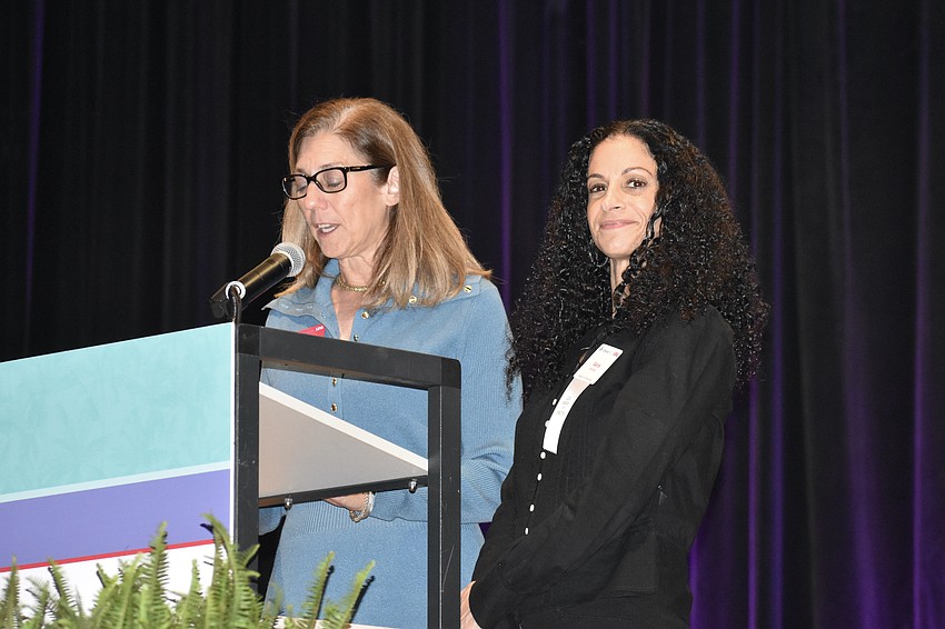 Mary Jo Heintz and Sara Winer speak.