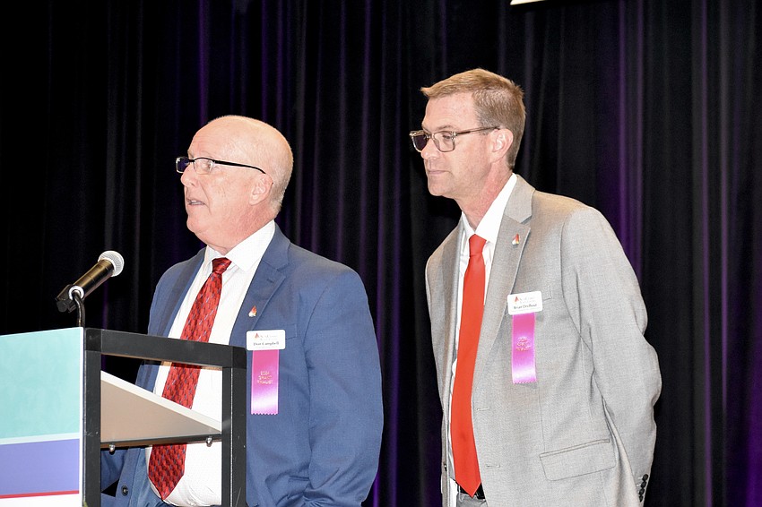 Don Campbell and Brian Dryfhout speak on behalf of SunCoast Blood Centers.