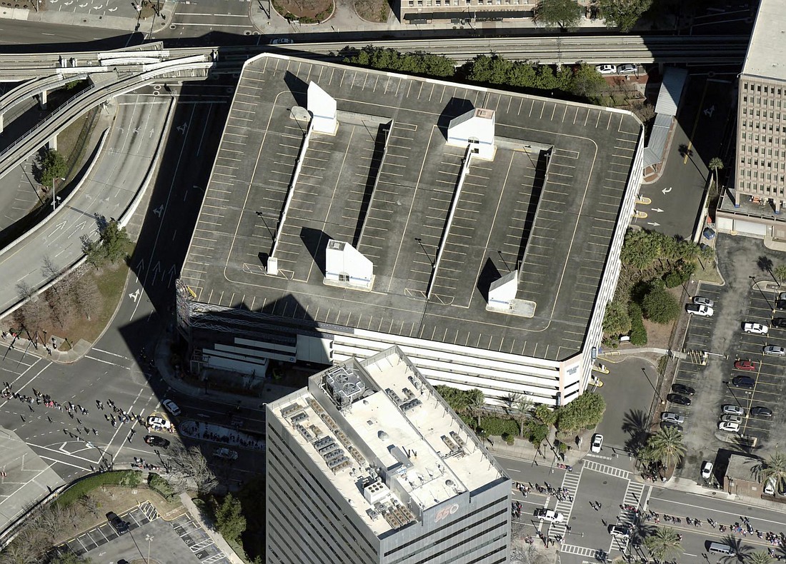 The Water Street Garage at 541 Water St.in Downtown Jacksonville.