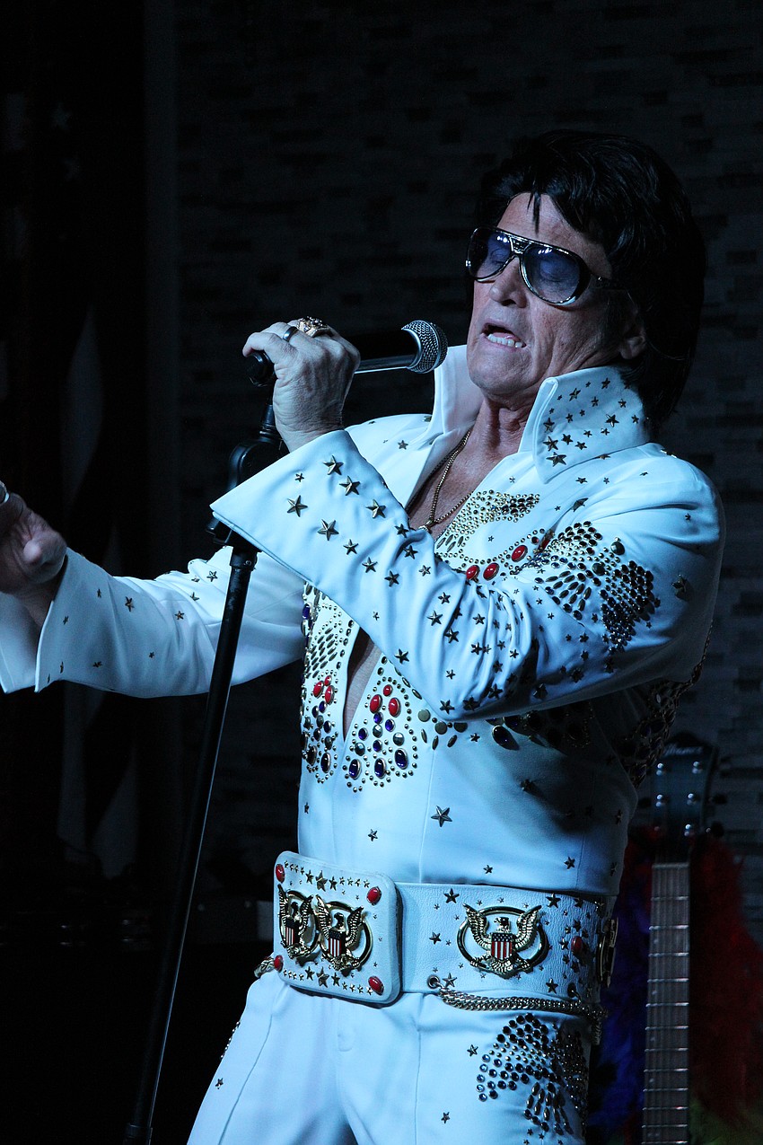 Elvis belts out a tune.