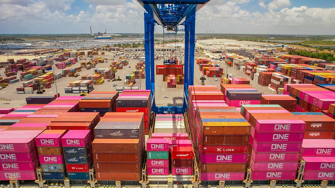 In November, the port set a record in container volume by handling 129,778 TEUs. That acronym stands for 20-foot equivalent units, the size of a standard shipping container that is about 20 feet long, 8 feet wide and 8 feet tall.