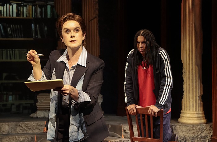 Rachel Moulton and Luke Brodersen star in Florida Studio Theatre's "The Cancellation of Lauren Fein," which runs through March 9 at FST's Gompertz Theatre.