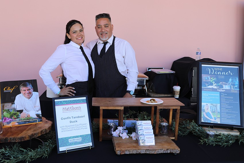 From Mattison's 41 are Laura Villarreal and Louis Rivera who serve Confit Tandoori Duck.