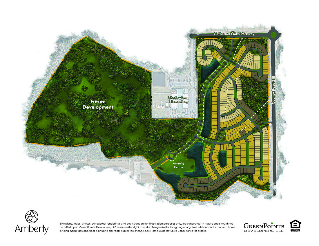 The Amberly community west of County Road 218 at Cathedral Oak Parkway in Middleburg.