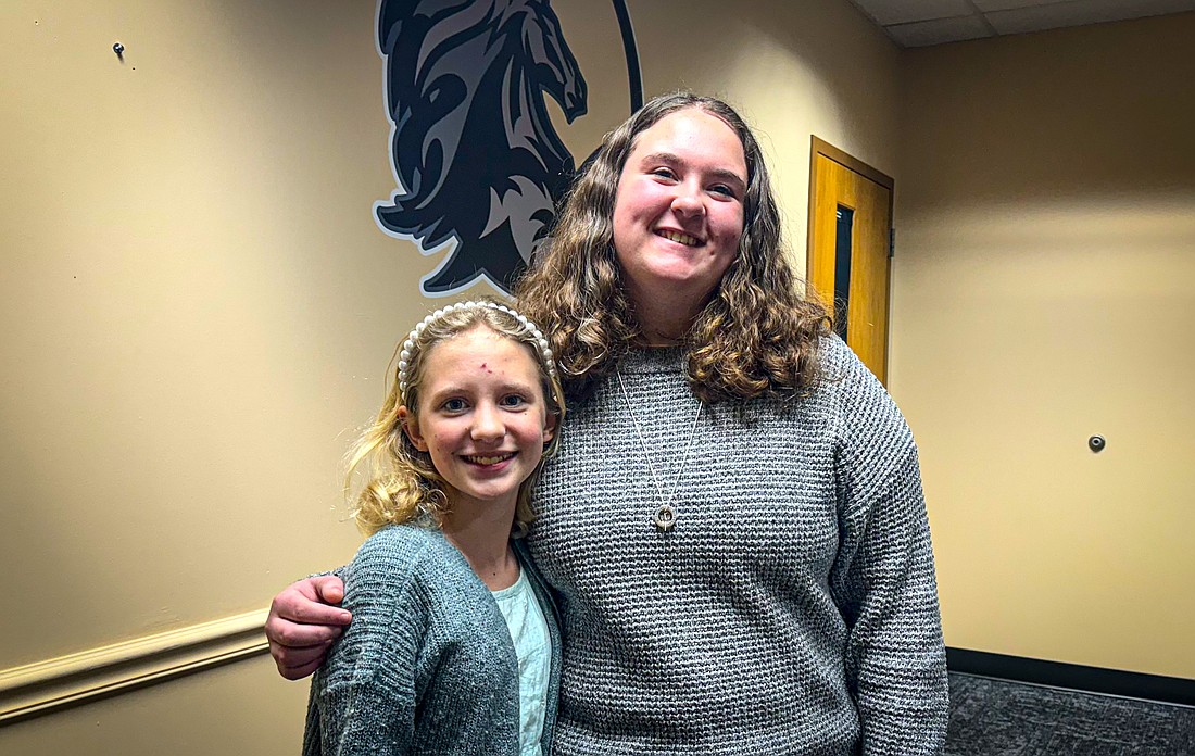 Indian Trails Middle Schools students Skyler Beaulieu and Avery Churuti were recognized for their quick response in a medical emergency. Courtesy photo