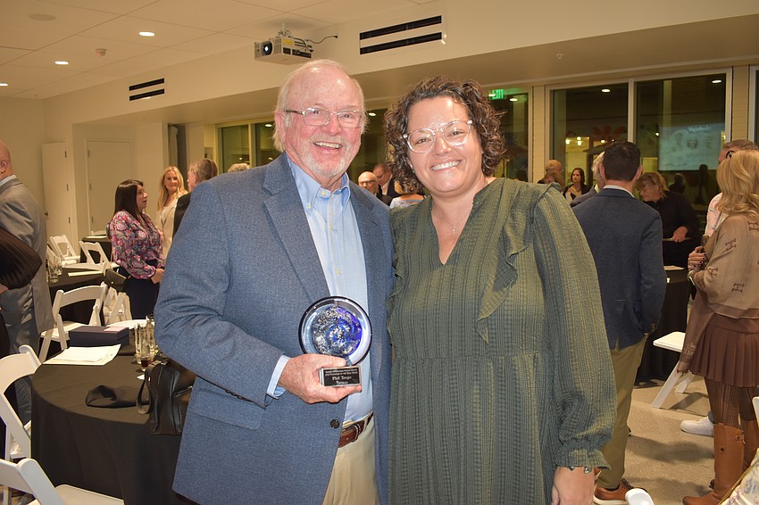 Phil Trego, a volunteer of over 30 years, and Brittany Stokes