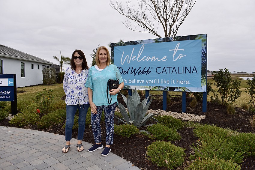 Cheryl McClellan and Sheryl DelGigante already live in a Del Webb community, but are curious to see what's new at Del Webb Catalina.