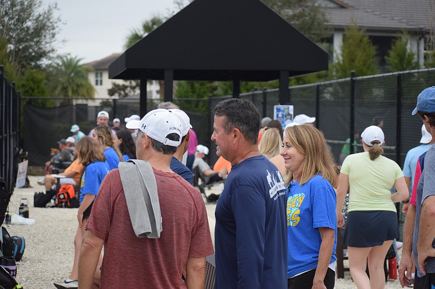 There was a healthy crowd for several pickleball matches at the Casey Cares Serve Up Smiles tournament on Feb. 1 at Country Club East in Lakewood Ranch.