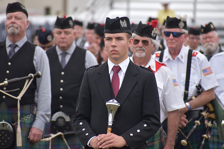 Daniel Lindemann participates in the opening ceremony.