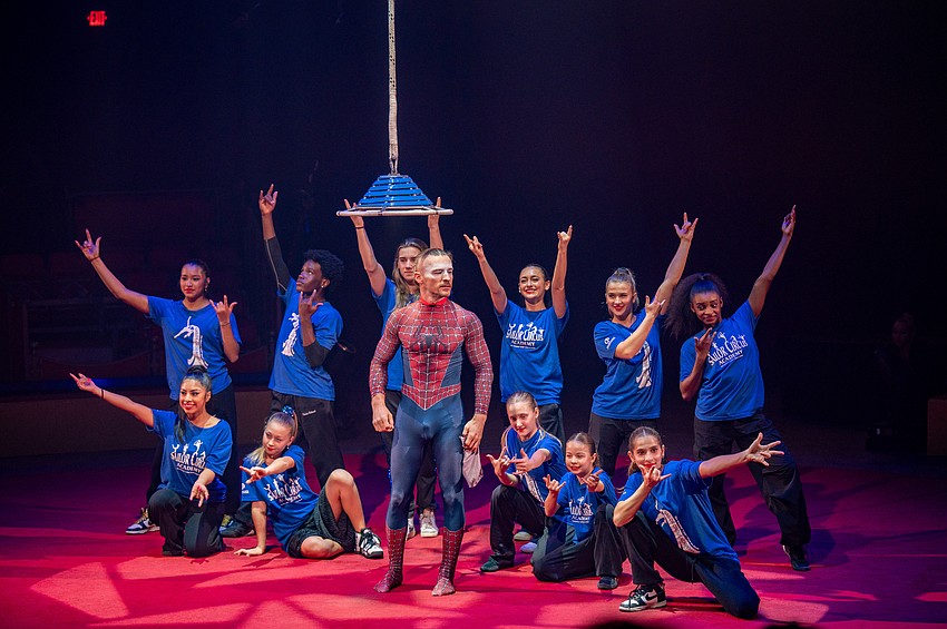 Sailor Circus Academy student superheroes with Spiderman