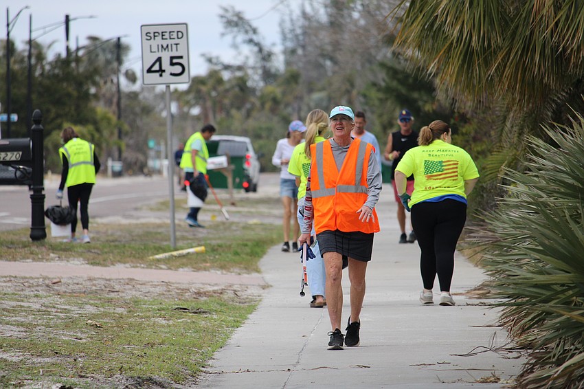 About 100 people turned out for the cleanup.