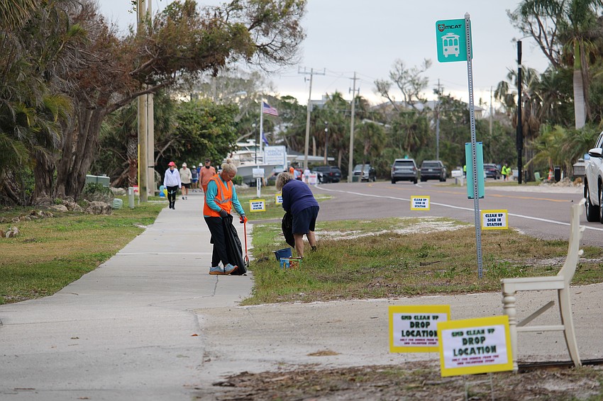 Volunteers had dedicated collection spots.