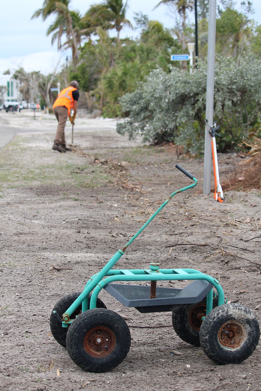 Volunteers unearthed a disused cart, among other interesting items.