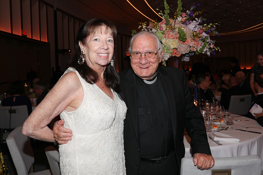 Christina Hall and Father Fausto Stampiglia