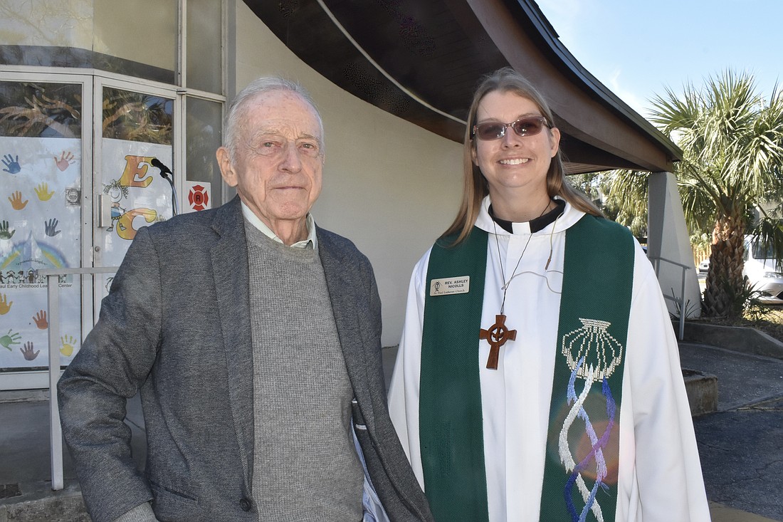 Sarasota School of Architecture member Carl Abbott and Pastor Ashley Nicolls