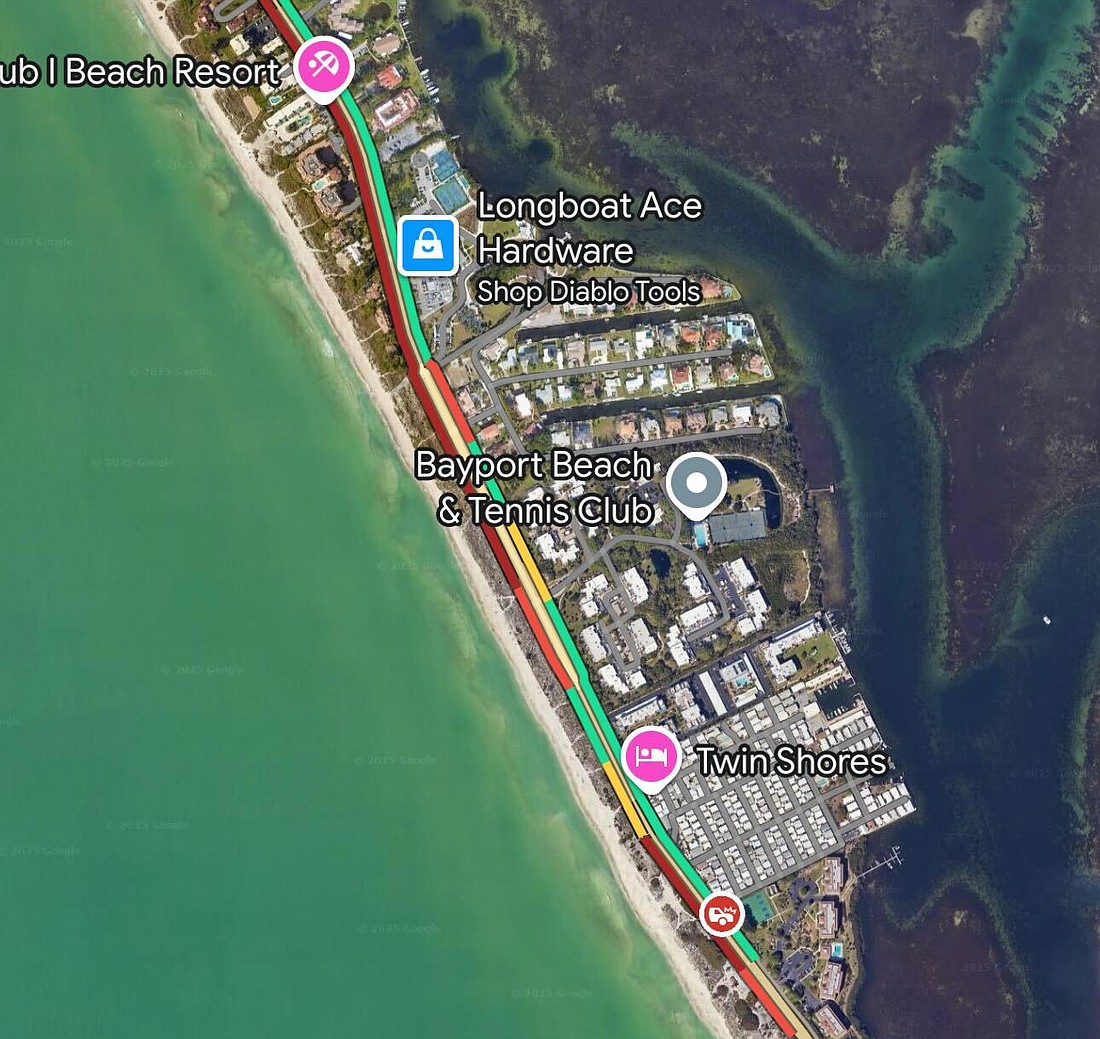 Gulf of Mexico Drive was shut down due to a gas leak near the 3400 block on Wednesday, Feb. 5.