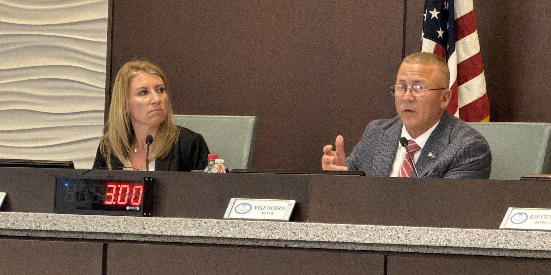 Vice Mayor Theresa Pontieri and Mayor Mike Norris. Photo by Brian McMillan