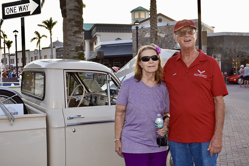 Bradenton's Mary Wingate and Lakewood Ranch's Frank Lee stop to admire a 1965 Datsun 320. Lee said the model used to be as popular as the Ford F150.