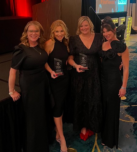 Casey Epton Roush, Provision Packs events coordinator; Brittani Preschel, Partner of the Year, CEO of D2 Advertising; Shea Williams, Advocate of the Year, executive director of Michelle and Group; and Carrie Torres, founder and CEO of Provision Packs. Courtesy photo