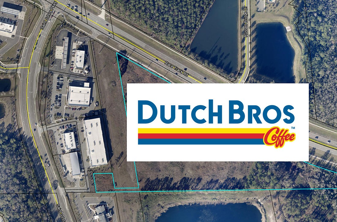 Dutch Bros Coffee plans a 950-square-foot drive-thru kiosk at 4640 Race Track Road in Saint Johns.