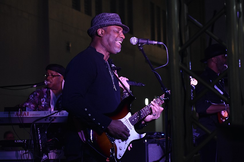 Paul Victor of K-Luv and the United Funk Foundation performs on stage.