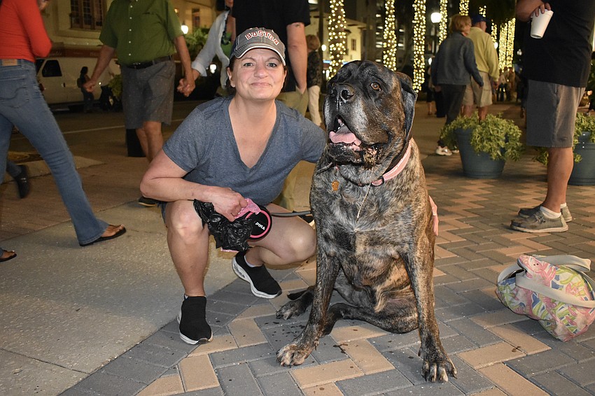 Michelle Barnett brought her English Mastiff Olive, who she said loves Fresh Fridays.