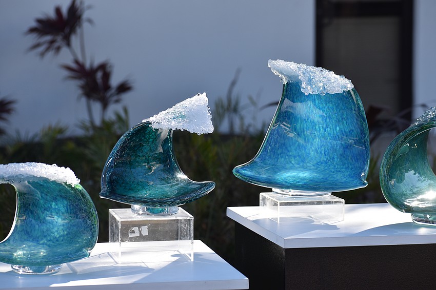 Ocean waves are displayed on Main Street.