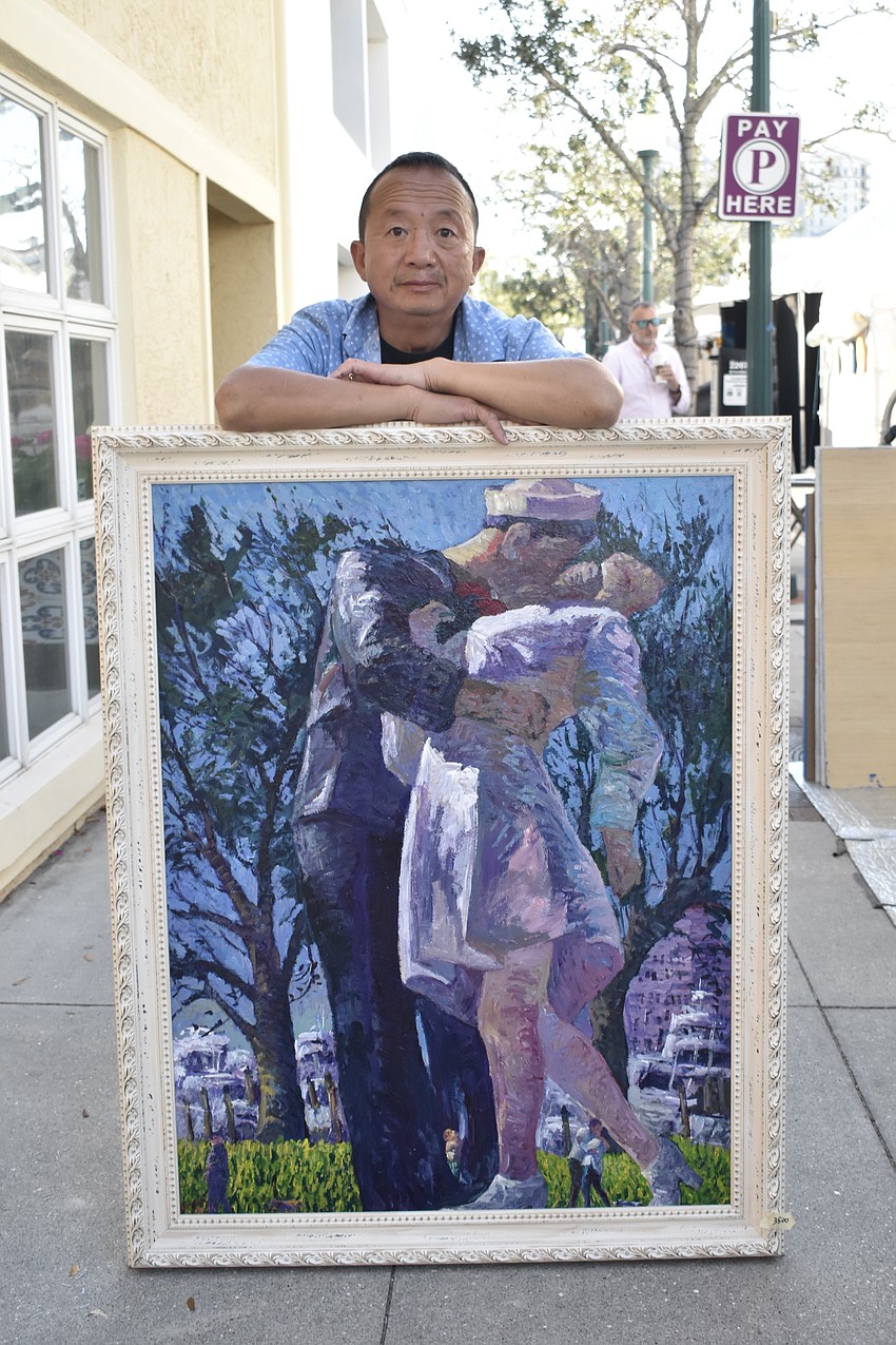 Ohio-based artist Leo Hong Mao visited and painted the 