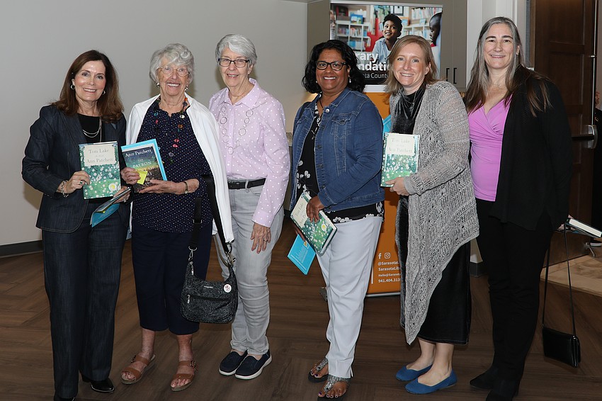 Mariannne Cohen, Suzanne Drake, Cyndi Nelson, Saji John, Sarah Smith and Alison Vesco are members of the 45-year-old book club, Sarasota County Medical Alliance.