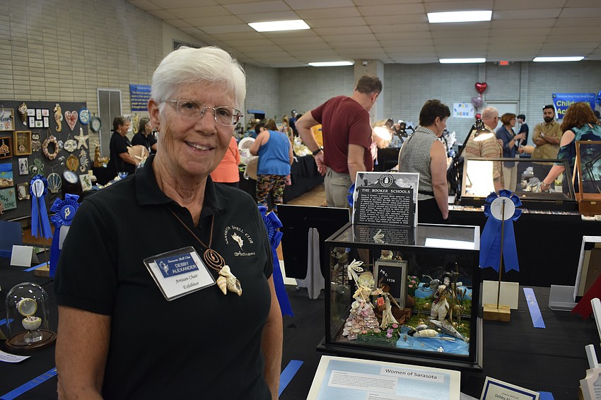 Debby Alexander, chair of the artistic exhibits in the show, created a display about the women of Sarasota featuring Bertha Palmer, Emma E. Booker and Mable Ringling.