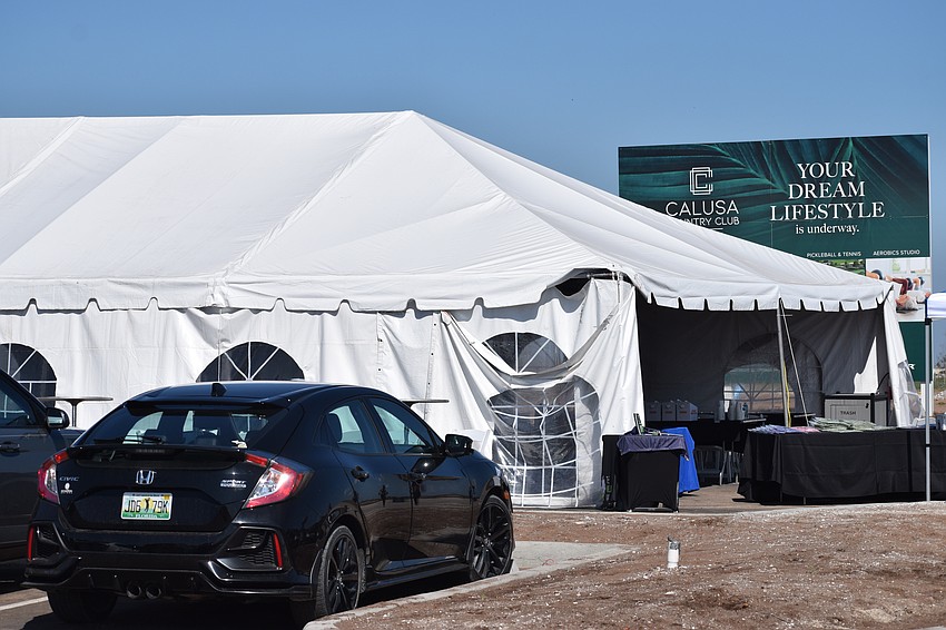 Calusa Country Club doesn't have a permanent golf clubhouse yet, but the course opened to the public Feb. 1.