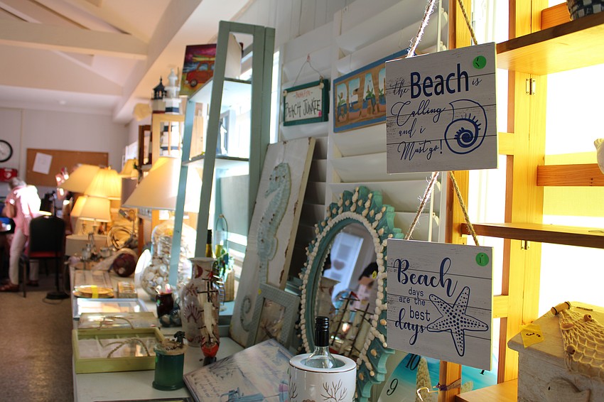 Sale items include decor, clothing, home appliances, art and more.