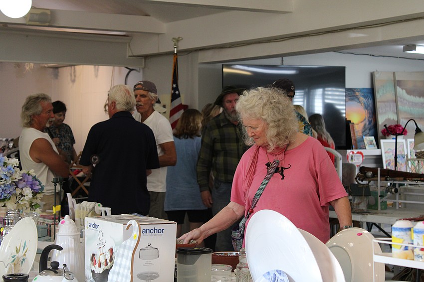 Carol Ann searches for treasures.