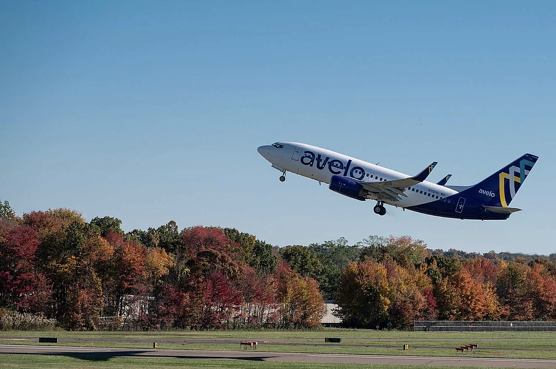 Avelo Airlines offers nonstop service from Jacksonville to New Haven, Connecticut on Monday and Friday.