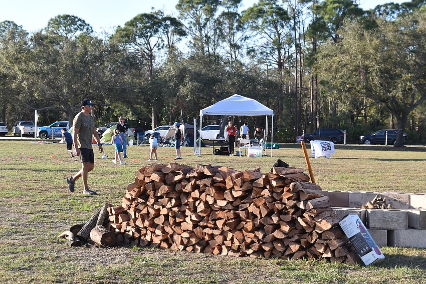 There's plenty of firewood to last through the night.
