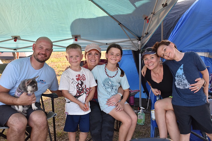 David, Jacob Emily and Claire Haertel are camping with Ash and Samuel Peircy.