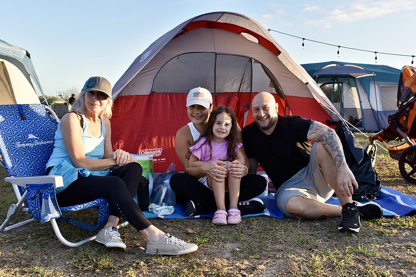 Camille Vandeveer is camping with her daughter's family: Cara, Emma and Bradley Githens.