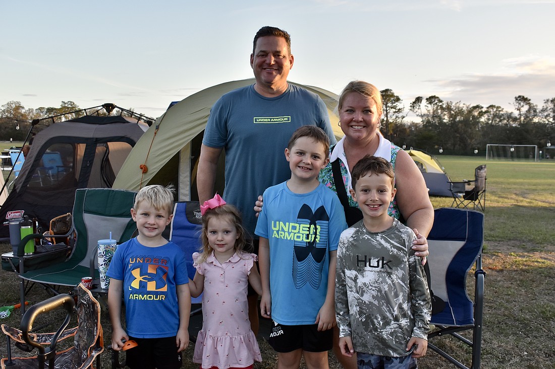 Rich and Blakely Williams are camping with their four children: 4-year-old Blake, 3-year-old Briley, 9-year-old Brayden and 7-year-old Blaine.
