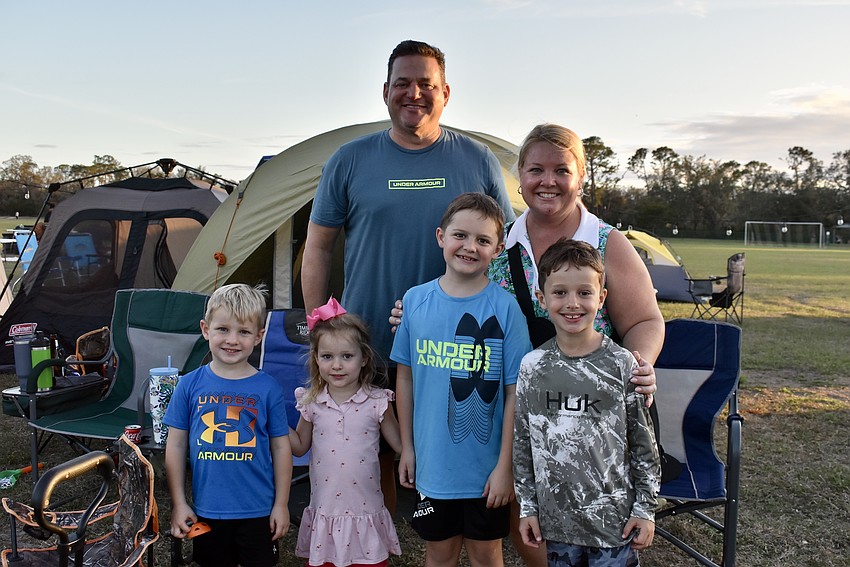 Rich and Blakely Williams are camping with their four children: 4-year-old Blake, 3-year-old Briley, 9-year-old Brayden and 7-year-old Blaine.