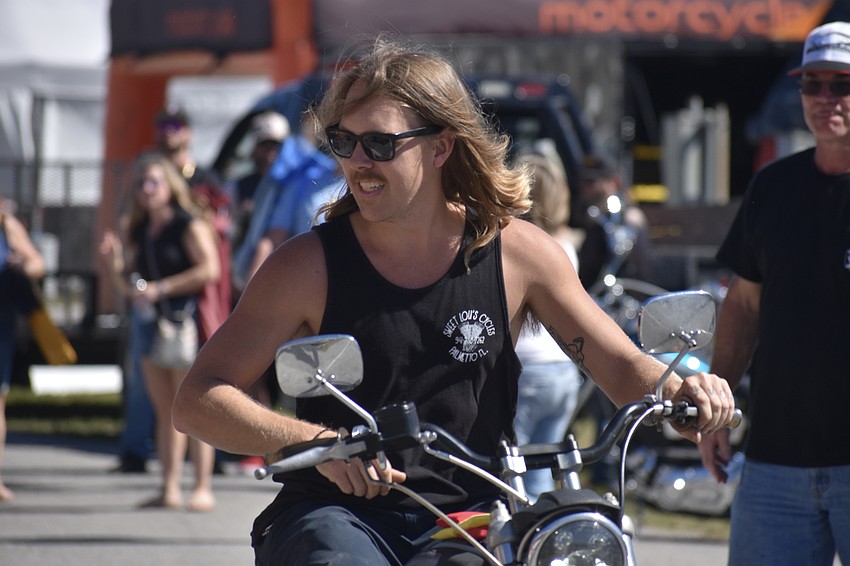 Sweet Lou from Palmetto rides in the slow race.