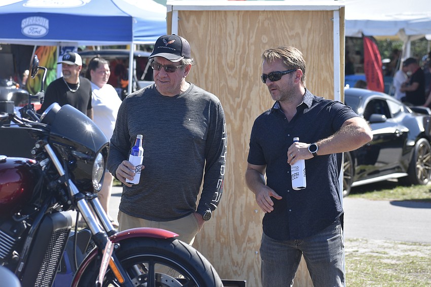 Joe Reschenthaler and Adnan Aljukic browse the bikes.