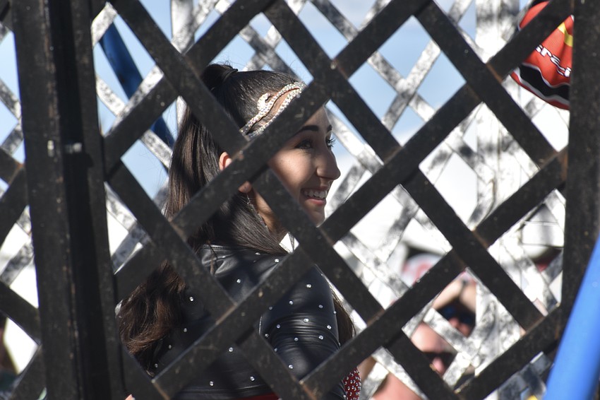 Sarasota's Jenna Normandin enters the Globe of Death, where Sarasota's Joaquin Torres and Tyler Burke (