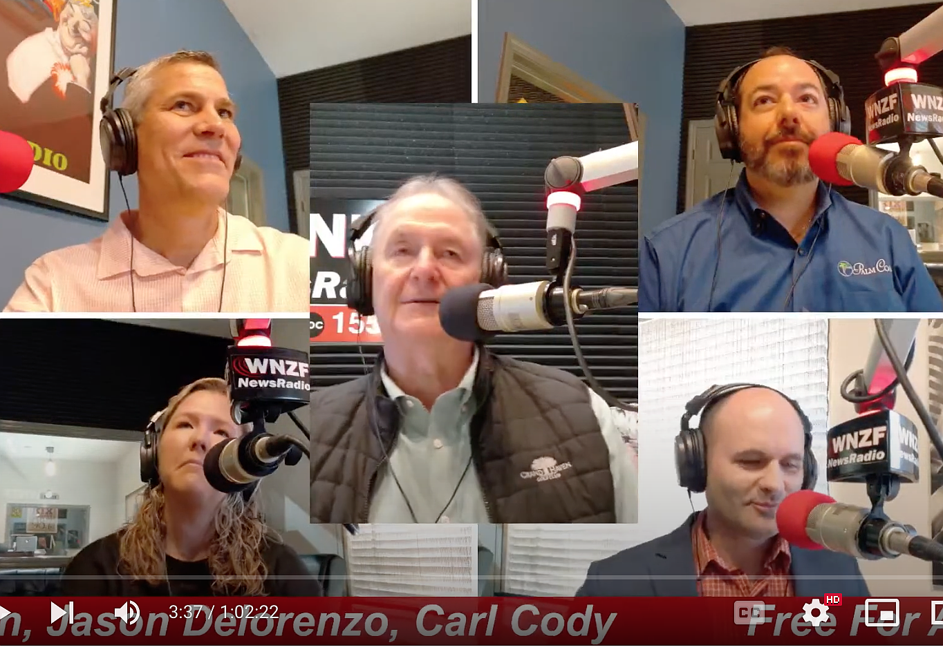 On WNZF's "Free For All Friday," David Ayres and Brian McMilland interview Carl Cote, Jason DeLorenzo and Lauren Johnston.