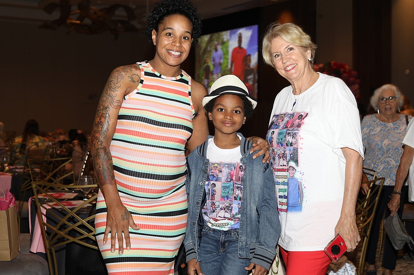 Mom Mya Newell made matching T-shirts for her son Austin Thomas and his 