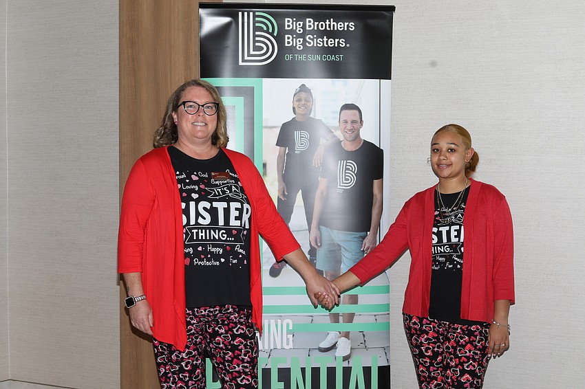 Carrie Collins serves as Big Sister to Sarasota Military Academy sophomore Tati Bell.