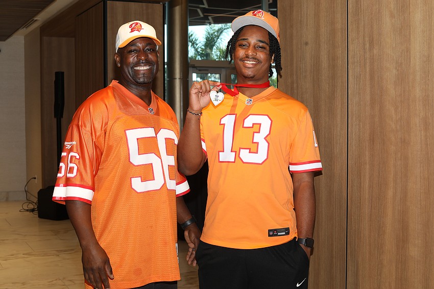 Brian Yancy is a Big Brother to Riverview High School senior Khalil Thomas. They bought their fashion wear at Dick's Sporting Goods for the show.